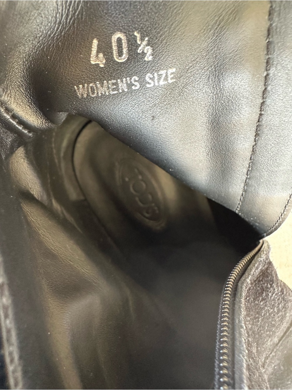 Tod's Gomma Tronchetto Suede Ankle Boots Booties Black  40.5 - Picture 11 of 15